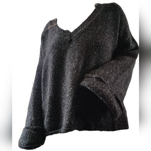 Anthropologie Grey Oversized Sweater Size Small